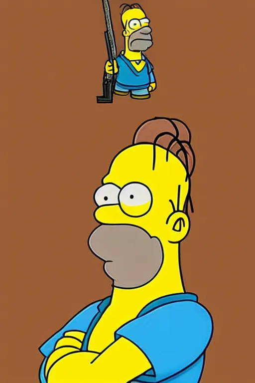 Image similar to an in game portrait of homer simpson from the legend of zelda breath of the wild, breath of the wild art style.
