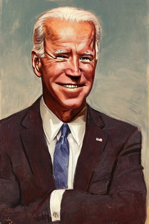 Image similar to Socialist realist painting of revolutionary leader Joe Biden by Isaak Brodsky, Highly detailed, full body portrait, masterpiece