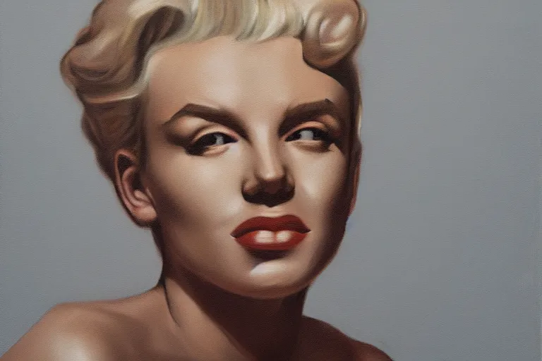 Image similar to portrait of merlyn monroe artwork by tim eitel