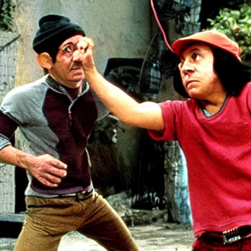 Image similar to el chavo del ocho, a still of an action movie