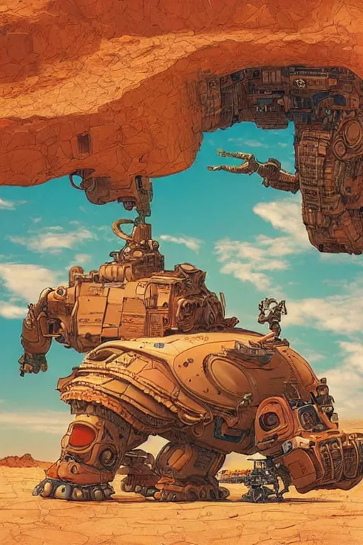 Prompt: 🐋 as 🐘 as 🤖 as 👽 as 🐳, desert, photography by kim jung gi, isaac asimov and marc simonetti