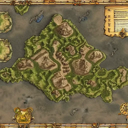 Prompt: Valanis map style for Dominions 5