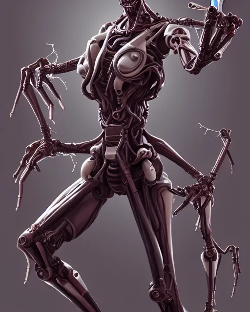 Image similar to woman with extra arms, general grievous, doc ock, trending on artstation