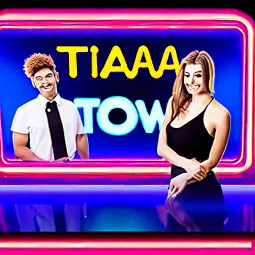 Image similar to Trivia TV show with blue crown logo