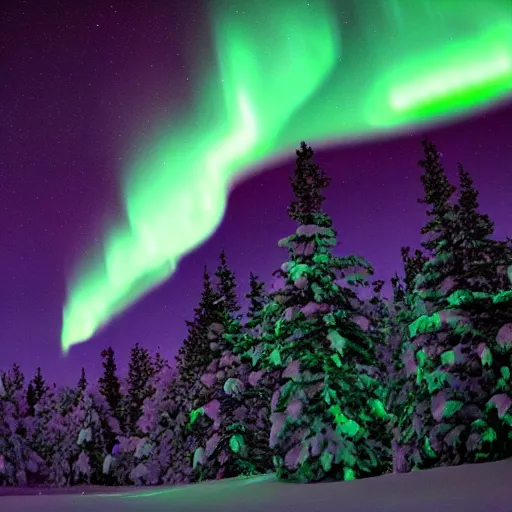 Image similar to a light saber with the northern lights inside of it, uncropped, photography