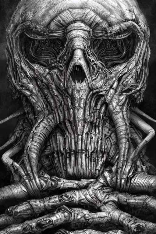 Image similar to the end of all things, concept art, digital painting, hyperrealistic 4 k giger, trending on artstation