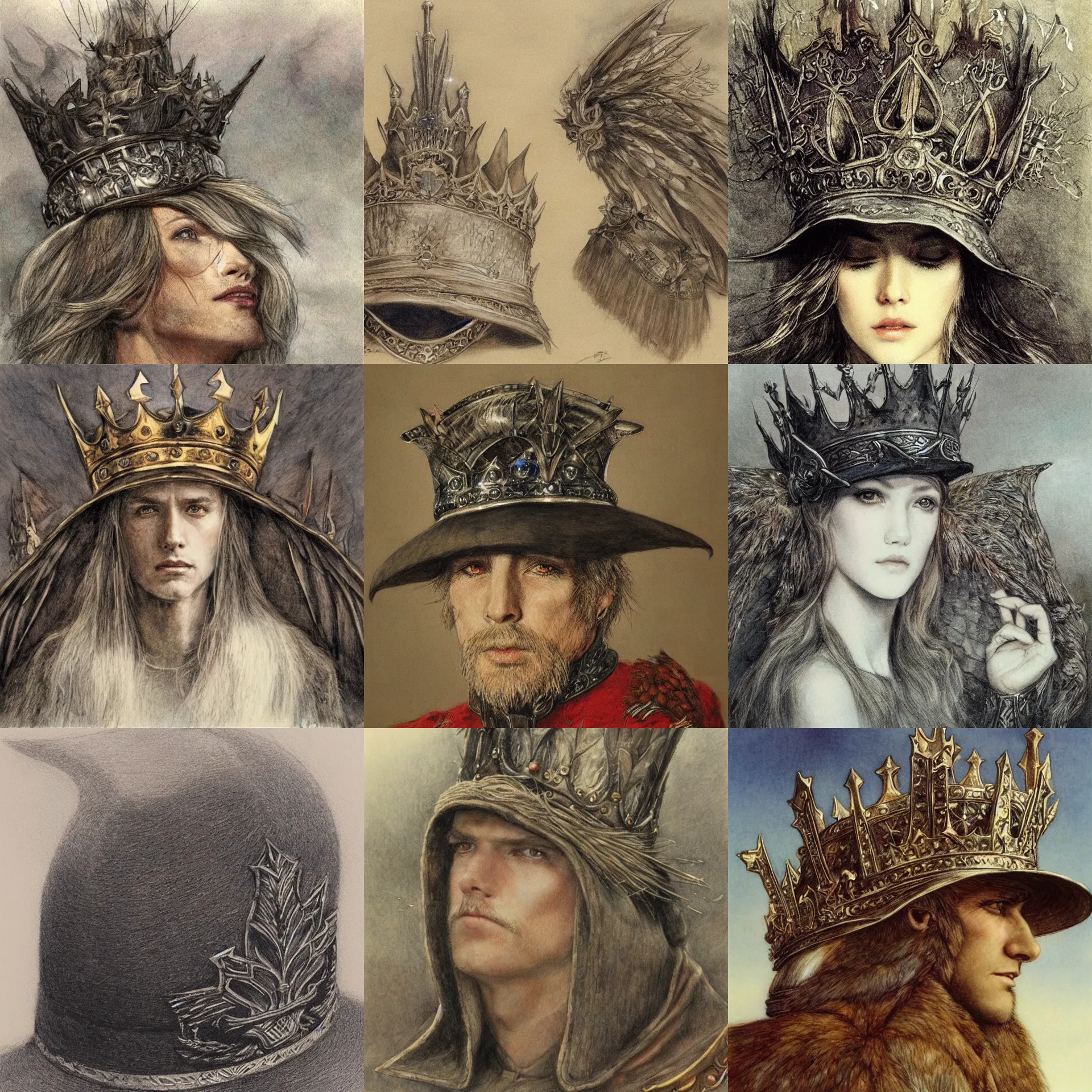 Prompt: the official hat of the mysterious east, the crown is very high, and two hat wings are extended on both sides of the hat hd by alan lee