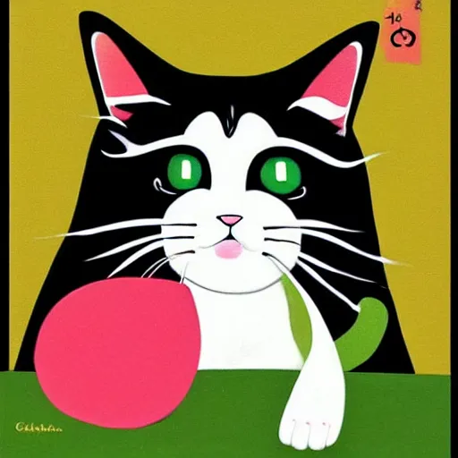 Image similar to cat portrait by Chiho Aoshima