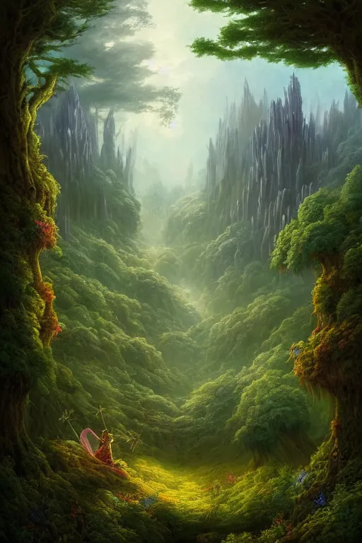 Prompt: a beautiful digital illustration painting of a detailed gothic fantasy valley and forest faerie fey unseelie, by benoit b. mandelbrot, steven belledin, martin johnson heade, lee madgwick, caspar david friedrich, and david rios ferreira. 8 k resolution trending on artstation concept art digital illustration