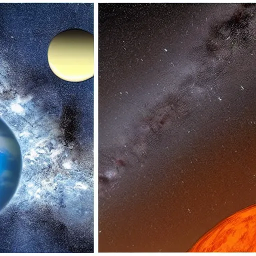 Image similar to two planets colliding