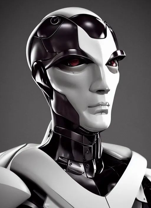 Prompt: portrait of a futuristic blanco ceramic Spanish prince humanoid robot with a handsome face and muscular body, macho, piroca, dotado, gostoso, guapo, trending on cgsociety