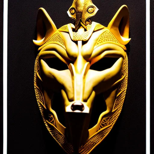 Image similar to mask of wolf - god, studio photo