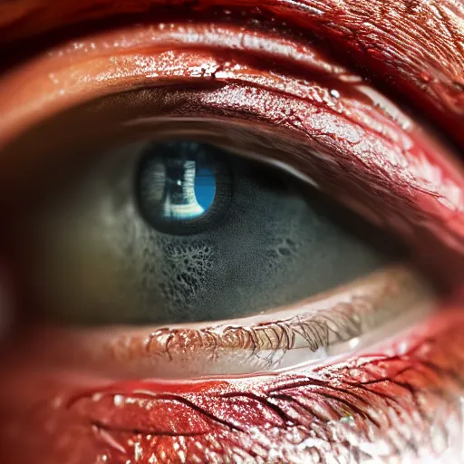 Prompt: hyperrealisitc extremely detailed life like, extreme macro close up of human eye, made in unreal engine 5, octane render, 1 6 k hd, realisitc, ray tracing, detailed, intricate