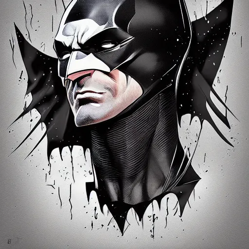 Image similar to Batman, full figure. detailed portrait, character, intricate complexity, in the style of Artgerm, Kazuki Tanahashi, and WLOP, quixel megascan”