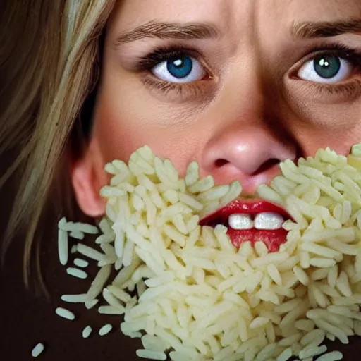 Image similar to a pile of rice double exposure reece witherspoon face