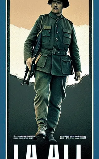 Image similar to Movie Poster for Indie Film called la fleur au fusil, Roger Deakins, World War 1, A24, Poster Art, Digital Art, Highly Detailed