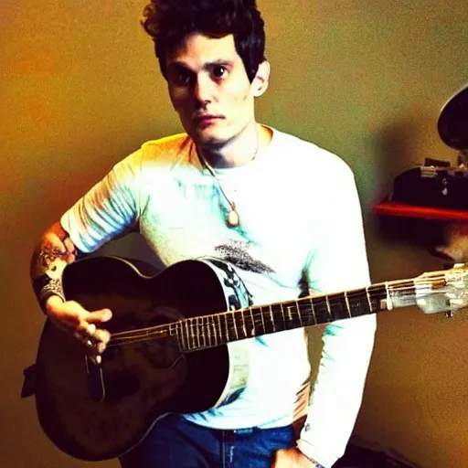 Prompt: a nice photo someone took of john mayer yesterday evening.