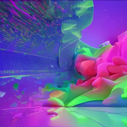 Image similar to visualise sound, synesthesia, highly detailed render