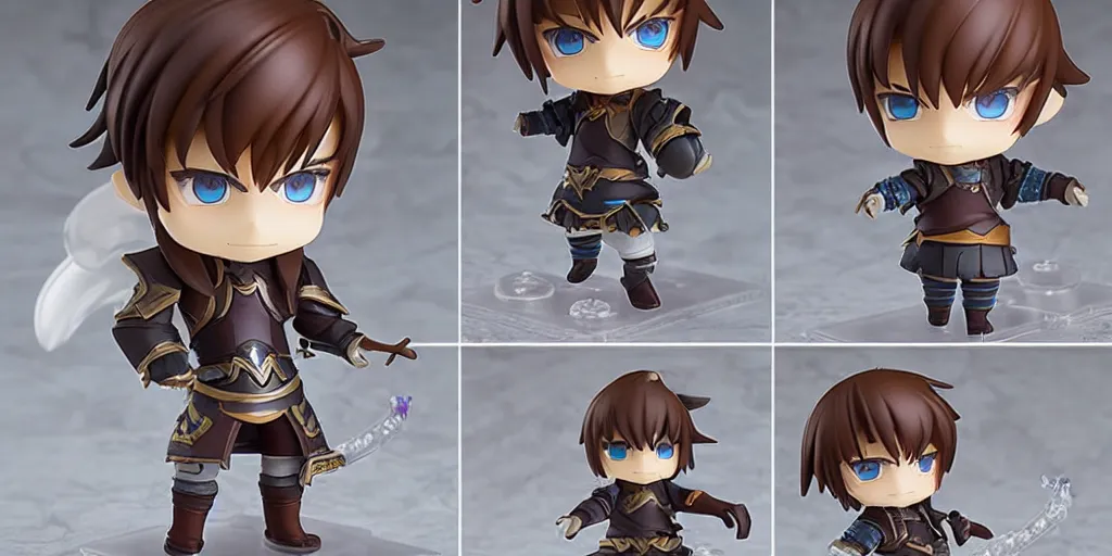 Image similar to gaius van baelsar from realm reborn, nendoroid full body hyperdetailed chibi, 8 k realistic, frostbite engine