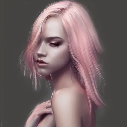 Prompt: hot petite teen girl, full body, pale pink hair, gorgeous, amazing, darkness aura brooding from her body, elegant, intricate, highly detailed, digital painting, artstation, concept art, sharp focus, illustration, art by Ross tran