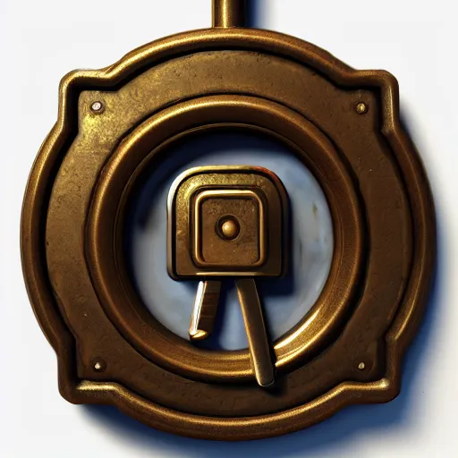 Prompt: a stylised key for the doors, key is on the center of image, point and click game inventory item, very detailed, dynamic lights, without background, high poly vray render, stylised textures, trending on artstation