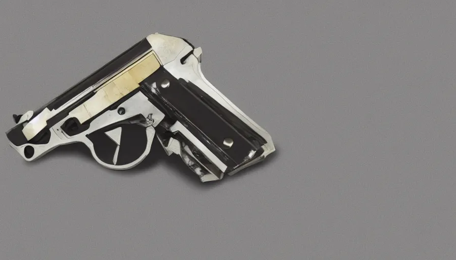 Image similar to a side view of futuristic pistol