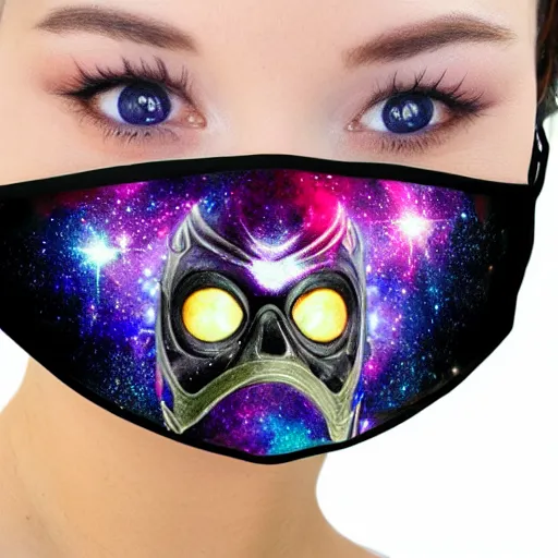 Image similar to galaxy gothic mask