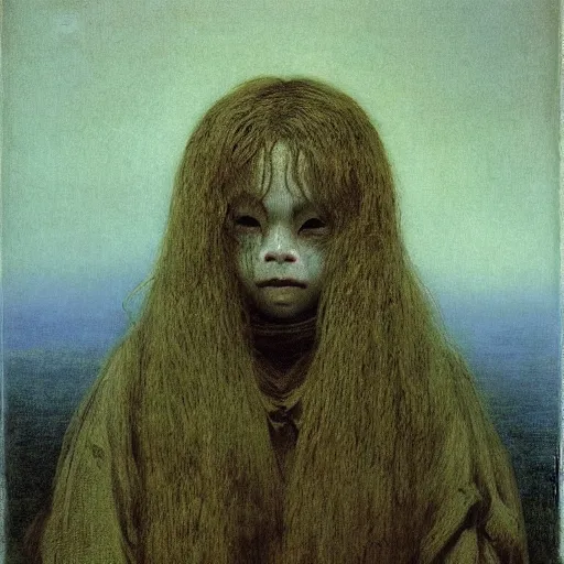 Prompt: !!! by millais!!!, ( ( ( ( ( ( by beksinski ) ) ) ) ) ), portrait painting of victorian yokai, 8 k, highly detailed,