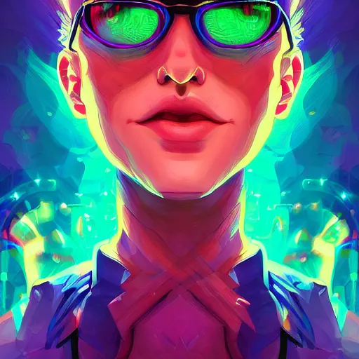 Image similar to skill magic geek inside matrix deepdream radiating a glowing aura stuff loot legends stylized digital illustration video game icon artstation lois van baarle, ilya kuvshinov, rossdraws,