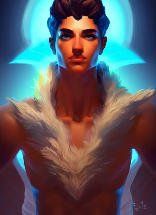 Image similar to the god hermes, portrait, sharp focus, digital art, concept art, detailed, post processed, dynamic lighting, trending on artstation, by emylie boivin and rossdraws