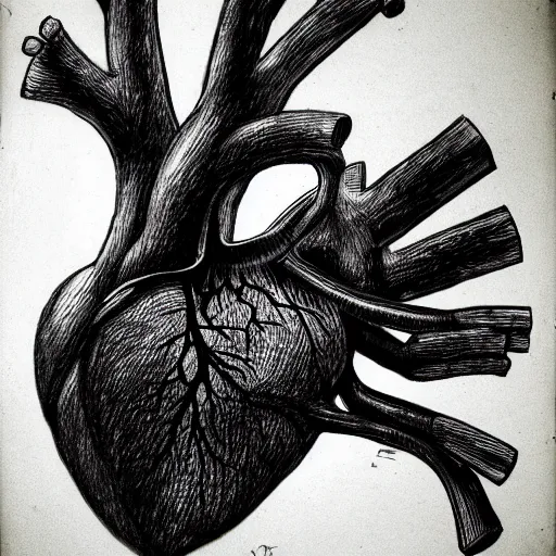 Image similar to drawing of hands ripping an anatomical heart into pieces, sadness, dark ambiance, concept by godfrey blow, featured on deviantart, sots art, lyco art, artwork, photoillustration, poster art