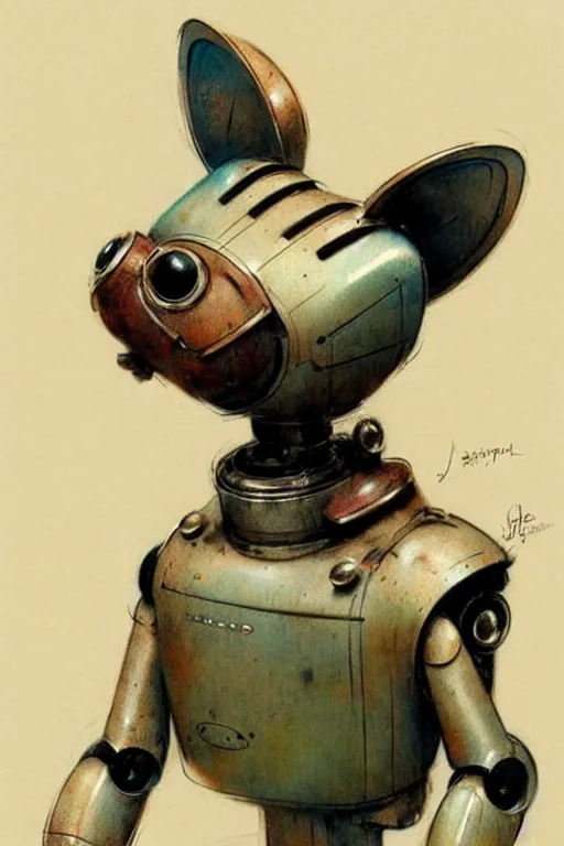 Image similar to (((((1950s retro robot dog . muted colors.))))) by Jean-Baptiste Monge !!!!!!!!!!!!!!!!!!!!!!!!!!!