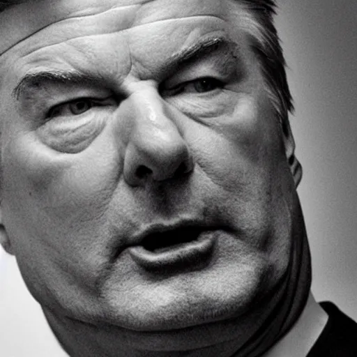 Prompt: alec baldwin looking sad tears in eyes