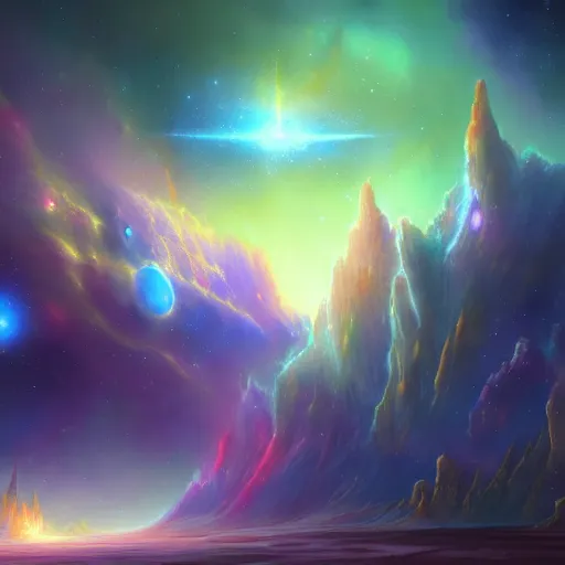 Image similar to a vast and beautiful nebula by tyler edlin