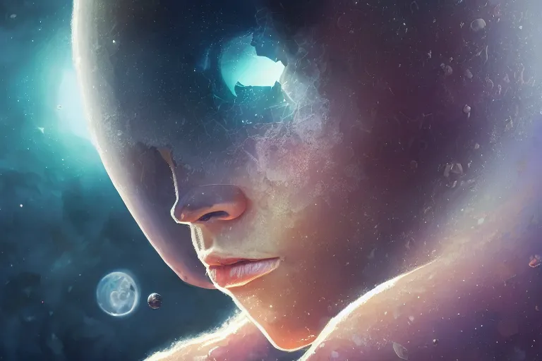 Prompt: cinematic closeup portrait of astronauts discovering a planet made of salt, model, hdr, 2 4 mp, fantasy, high detail, elegant, digital painting, natural light, vibrant, intricate, textured skin, highly detailed, artstation, sharp, focus, illustration, anna dittmann, ilya kuvshinov, nikolay makovsky