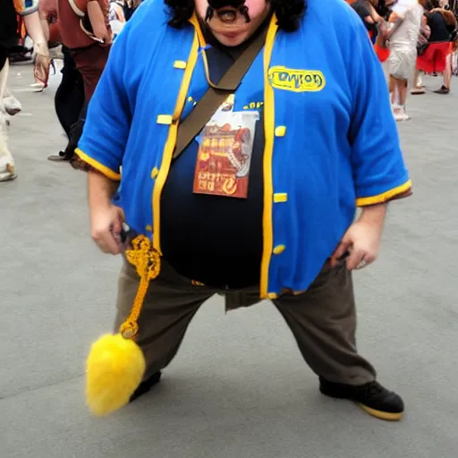 Image similar to Full-Cosplay Wario, played by Ron Jeremy, 2011 Comic-Con, blog-photo