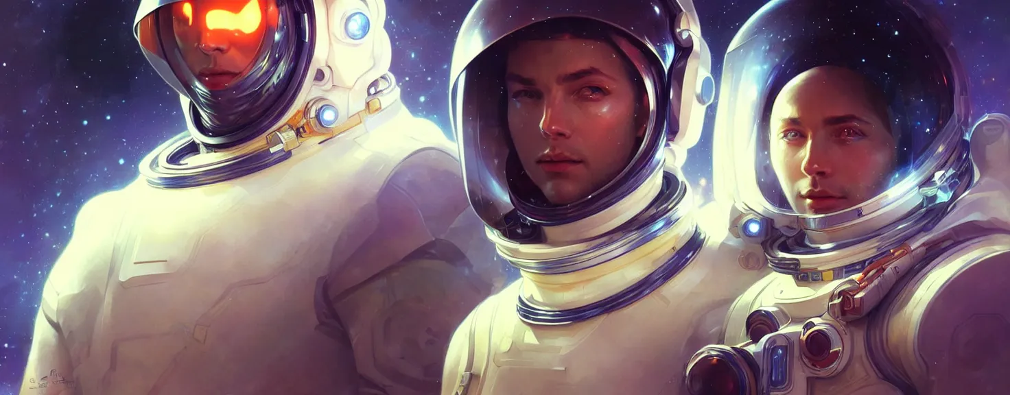 Image similar to Spaceman man futuristic portrait, highly detailed, digital painting, artstation, concept art, smooth, sharp focus, illustration, art by artgerm and greg rutkowski and alphonse mucha