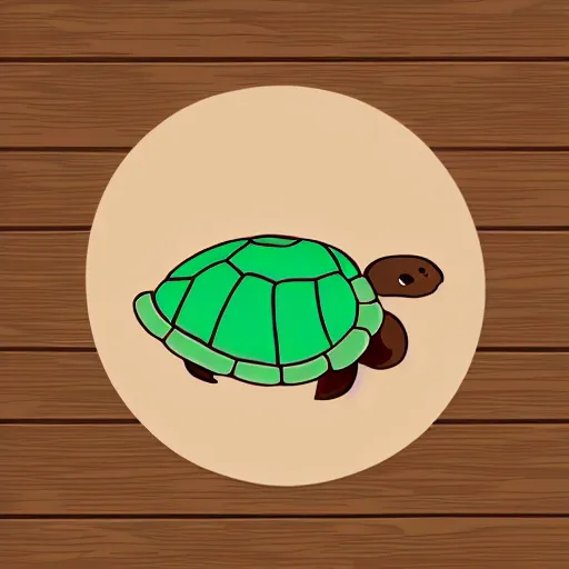 Image similar to cute turtle sleeping, 2d vector logo, digital art