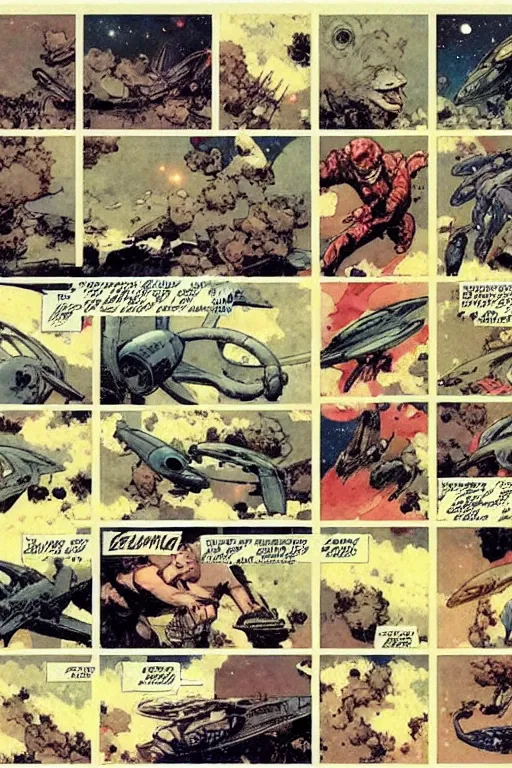 Image similar to comic book full page expermental panel layout ( ( ( ( ( 1 9 5 0 s retro future landscape art streamlined art deco borders lines decorations space. muted colors. ) ) ) ) ) by jean - baptiste monge!!!!!!!!!!!!!!!!!!!!!!!!!!!!!!