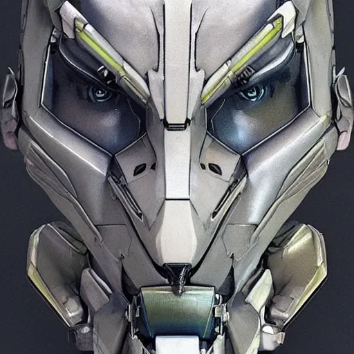 Prompt: a mech version of a face with nose piercing, no irises, very symmetrical face, highly detailed, by vitaly bulgarov, by yoji shinkawa, by hideo kojima, by joss nizzi, by ben procter, by steve jung, metal gear solid, transformers cinematic universe, conceptartworld, pinterest, artstation, unreal engine