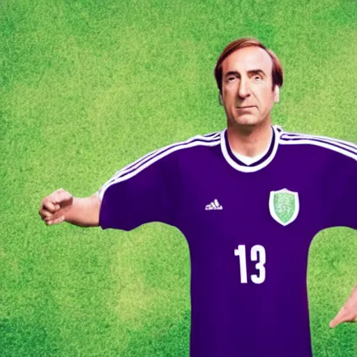 Image similar to photo of Saul Goodman as a soccer player