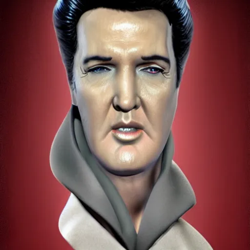 Image similar to Elvis as Emperor Palpatine, Star Wars, cinematic, photorealistic,