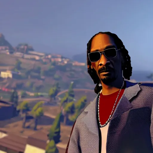 Image similar to still of snoop dogg smoking a blunt in gta v