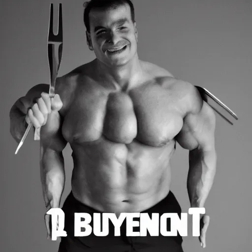 Prompt: fork bodybuilder