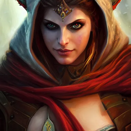 Prompt: Portrait Lady Sylvanas Windrunner, World of Warcraft, alexandra daddario, fanart, 4k oil on linen by wlop, artgerm, andrei riabovitchev, nuri iyem, james gurney, james jean, greg rutkowski, highly detailed, soft lighting 8k resolution