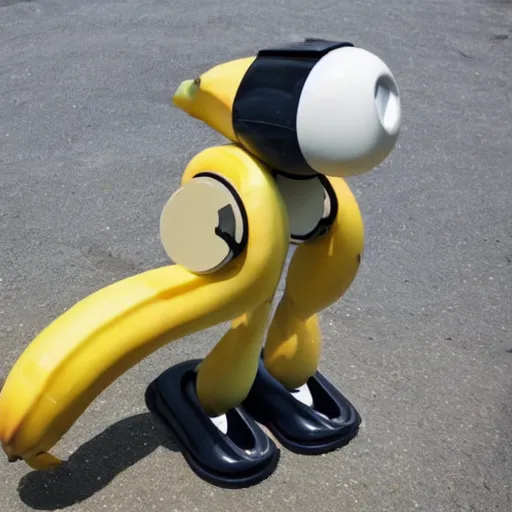 Image similar to a banana robot