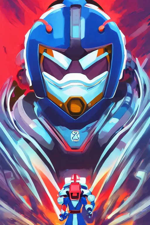 Image similar to robot ninja mask helmet megaman x zero rockman 2 0 2 2 switch game boss legacy collection fanart artsation, art gta 5 comics, behance hd by jesper ejsing, by rhads, makoto shinkai and lois van baarle, ilya kuvshinov, rossdraws global illumination ray tracing