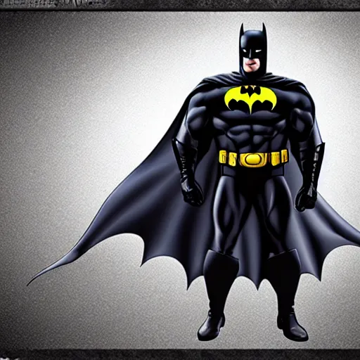 Image similar to thick batman, realistic, 4 k,