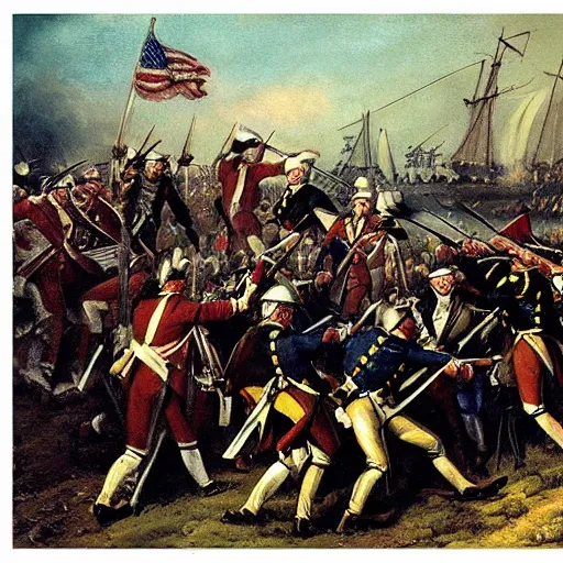 Image similar to “Battle of Revolutionary War by Don Troiani”