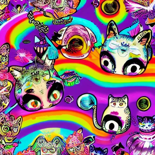 Image similar to Lisa Frank and Junji Into collaboration